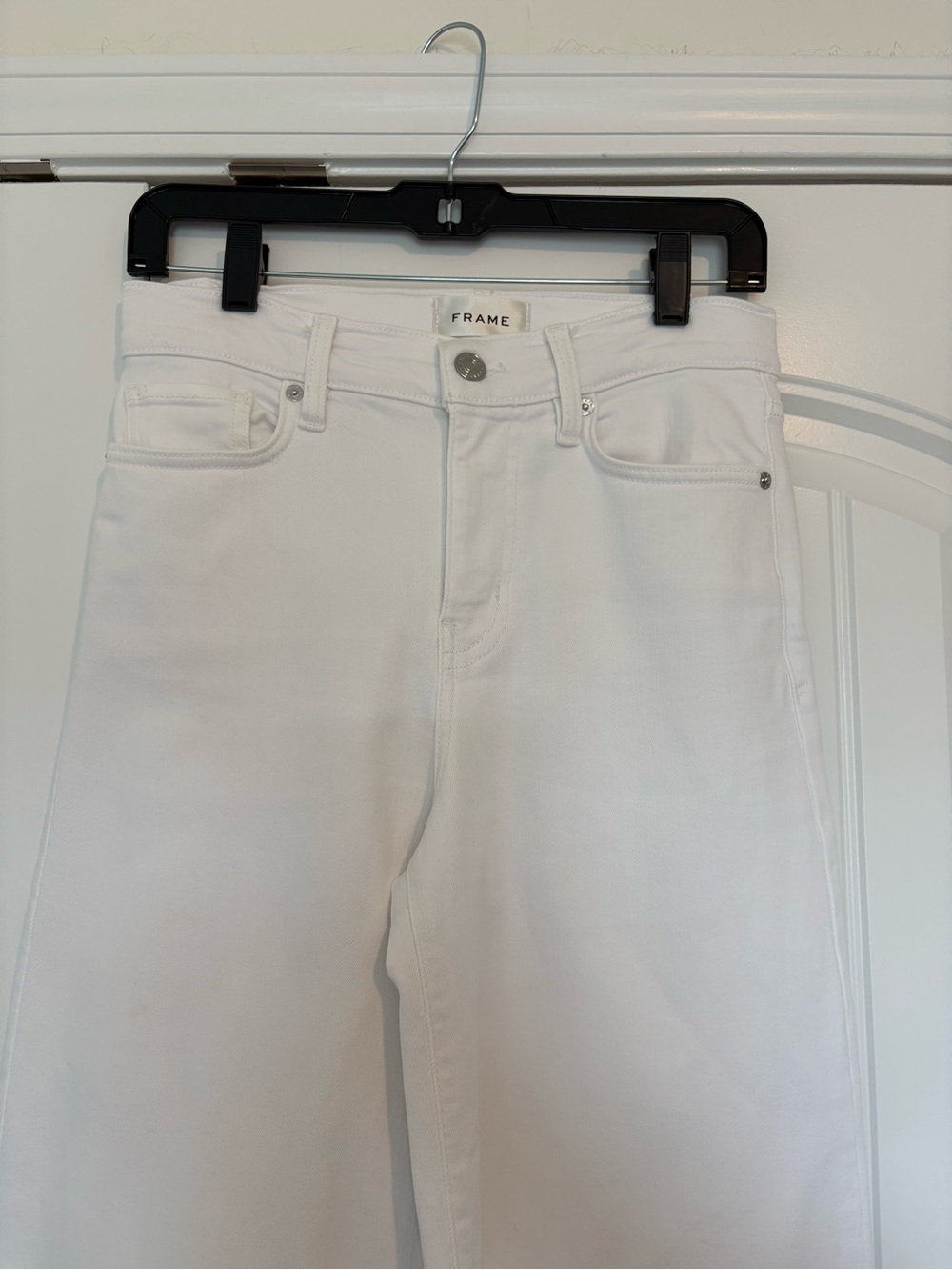 Frame Le Slim Palazzo Denim White Size 26 Blanc Full Length Jeans - Picture 7 of 10
